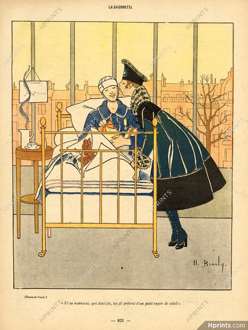 Elisabeth Branly 1916 La marraine et le soldat blessé