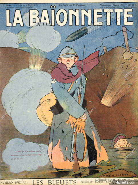 Marco de Gastyne 1916 Les Bleuets, La Baïonnette cover