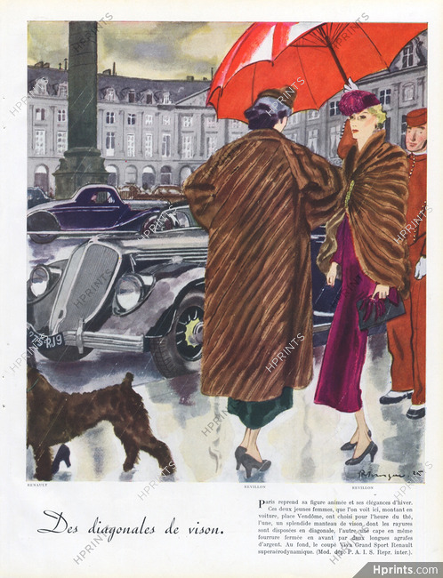 Revillon, Fourrures — Publicités originales et images