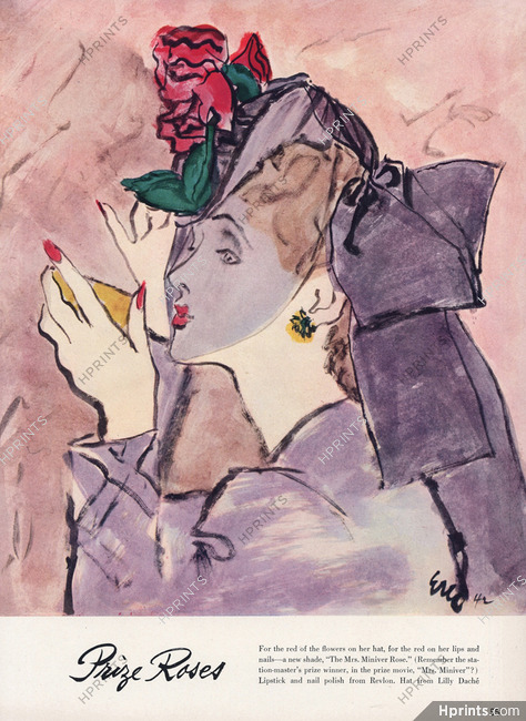 Eric 1942 Lilly Daché, Revlon Nail Polish Lipstick