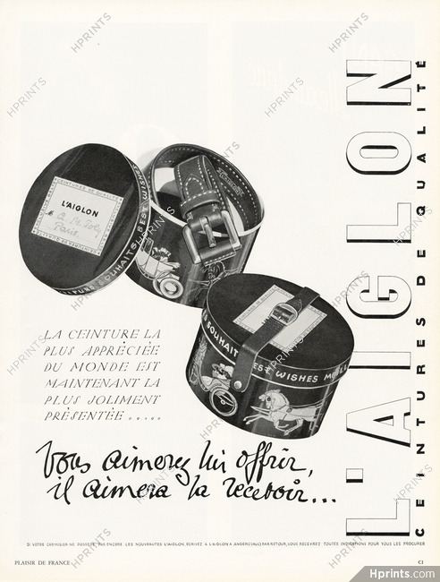 L'Aiglon 1950 Ceintures de qualité