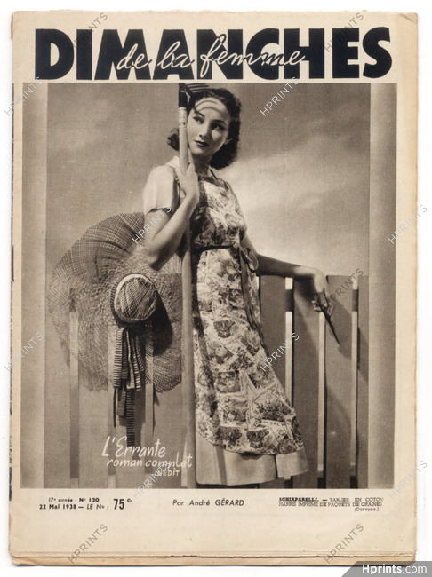 Schiaparelli (Couture) 1938 Dimanches de la Femme cover, Apron