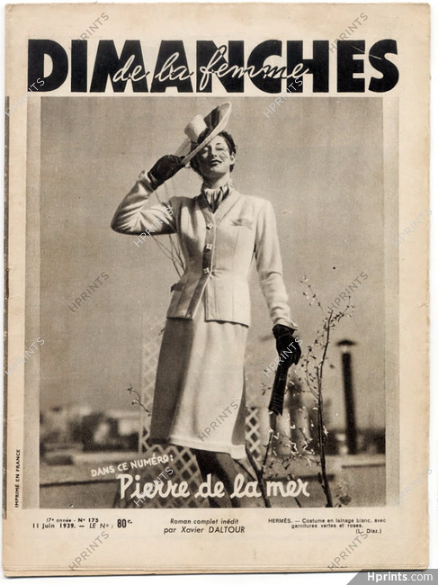 Hermès (Couture) 1939 Dimanches de la Femme cover, 32 pages