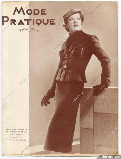 Dusausoy (Jewels) 1948 Caroline Reboux Hat — original fashion print
