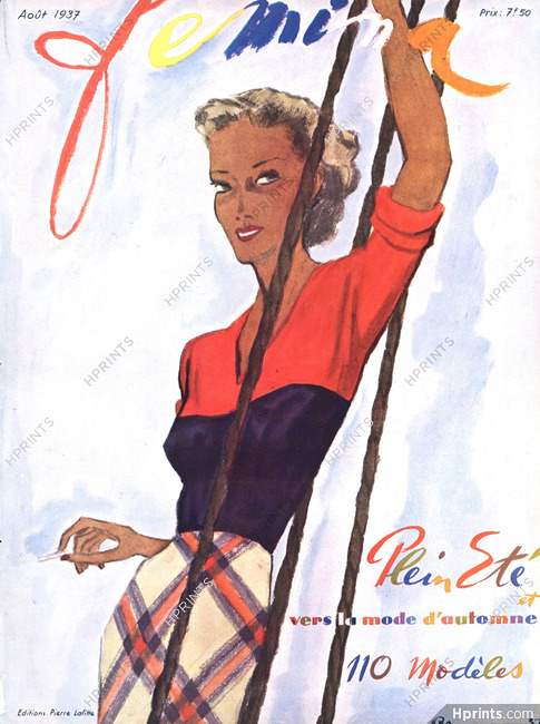 Pierre Mourgue 1937 Femina Cover, Alix