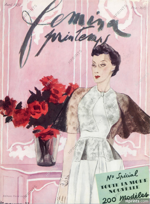 Pierre Mourgue 1937 Femina Cover, Madeleine Vionnet