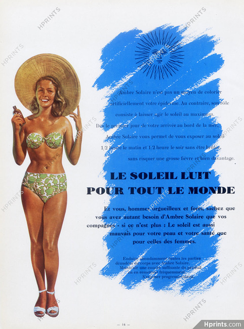 Ambre Solaire 1949 Swimwear, Suzy Bastide, Lucien Lorelle