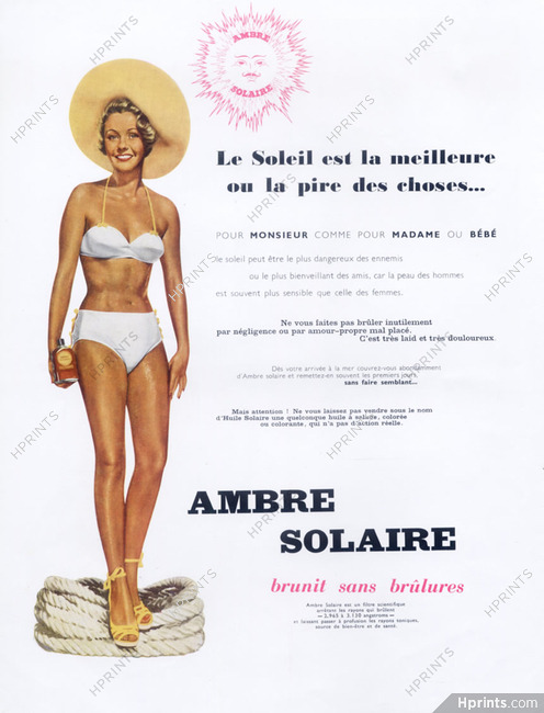 Ambre Solaire 1951 Miss Ambre Solaire, Lucien Lorelle
