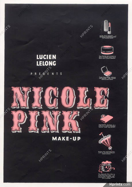 Lucien Lelong 1941 Nicole Pink, Making-up