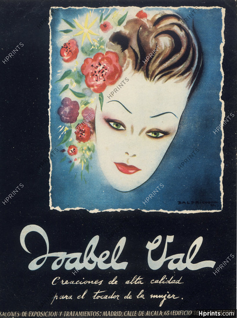 Isabel Val 1941 Madrid, Beauty Salon, by Baldrich