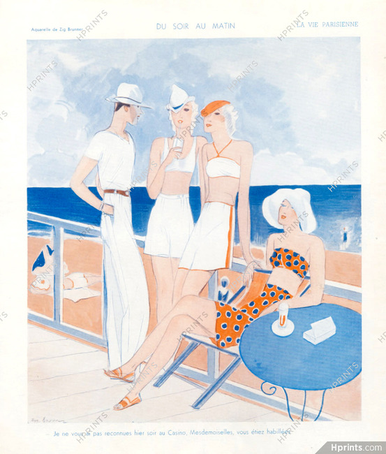 Zygismund Brunner 1936 Bathing Beauty, Beachwear