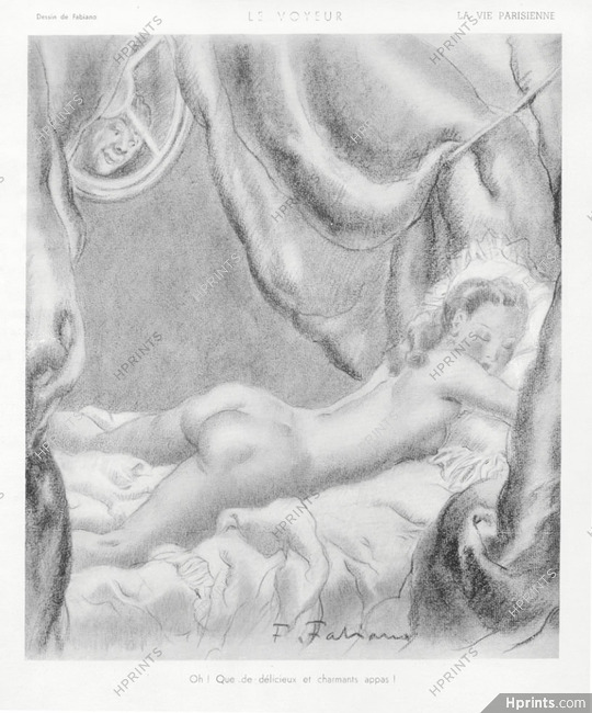 Fabien Fabiano 1936 Voyeur, Nude