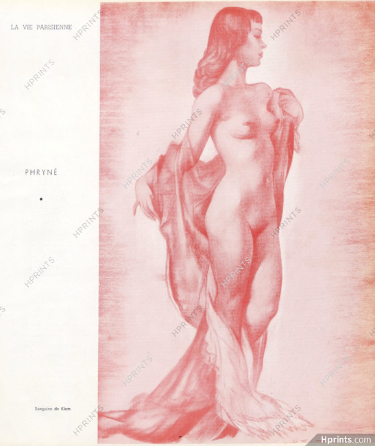 Klem 1936 Phryné, Courtisane, Nude