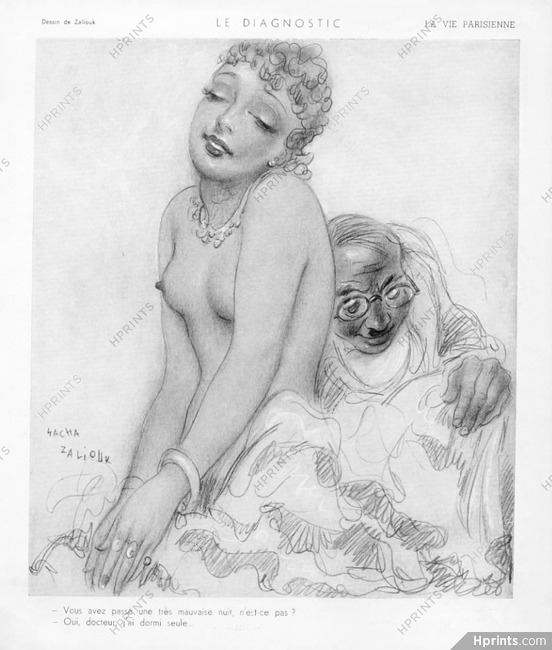 Sacha Zaliouk 1936 "Le Diagnostic", Médecin, Topless