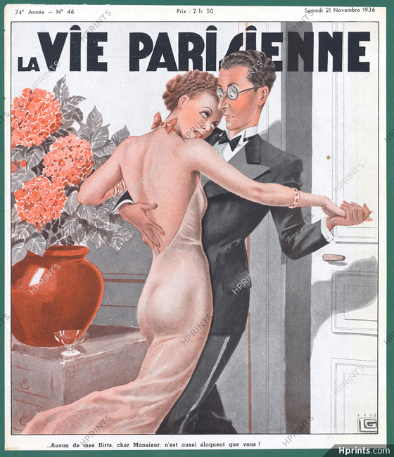 Georges Léonnec 1936 Dancers, Flirting, Sexy Looking Girl