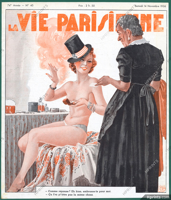 Georges Léonnec 1936 Chorus Girl, Topless