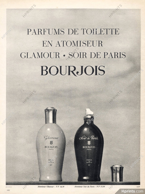Bourjois (Perfumes) 1960 Glamour, Soir De Paris (Evening In Paris)