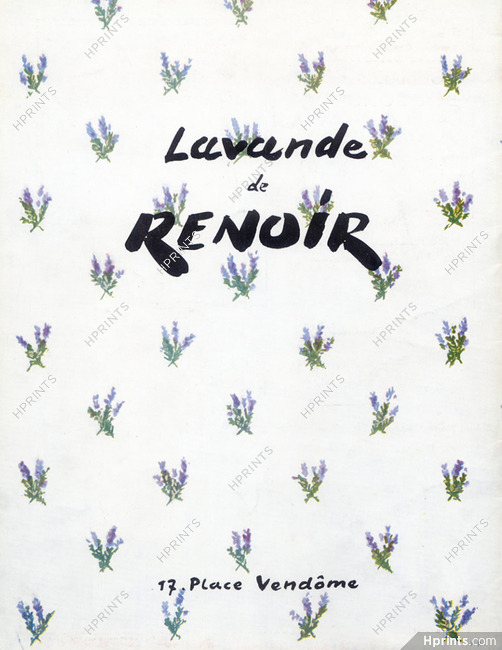 Renoir (Perfumes) 1944 Lavande, 17 Place Vendôme Paris