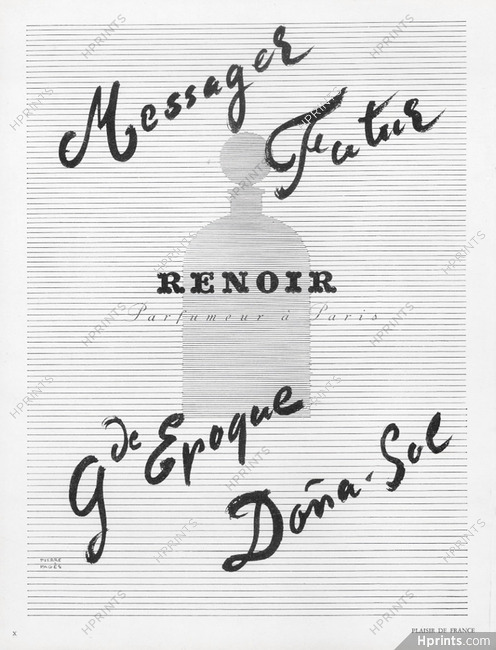Renoir (Perfumes) 1950 Messager, Futur, Dona-Sol, Pierre Pagés