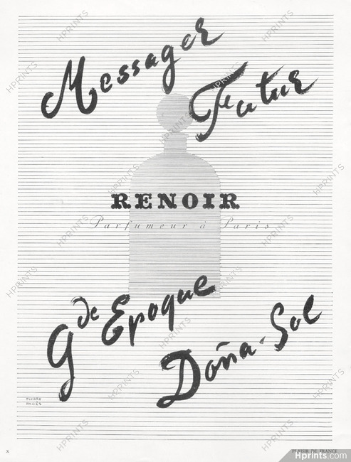 Renoir (Perfumes) 1950 Messager, Futur, Dona-Sol, Pierre Pagés