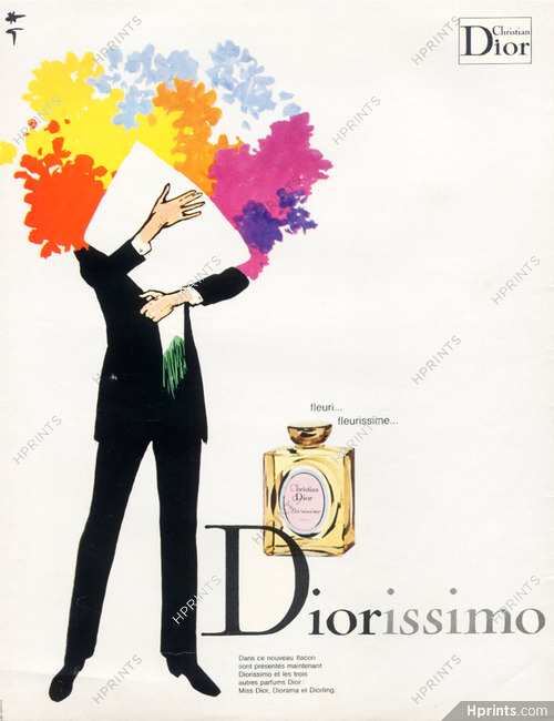 Christian Dior (Perfumes) 1970 Diorissimo, René Gruau