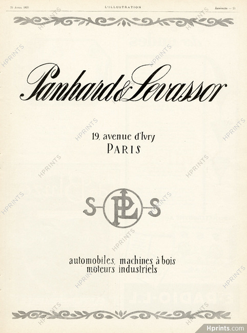 Panhard & Levassor 1925 19 avenue d'Ivry