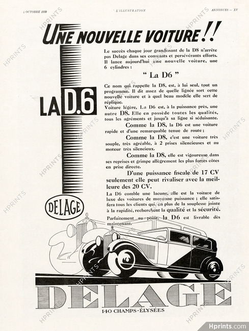 Delage 1930 La D6