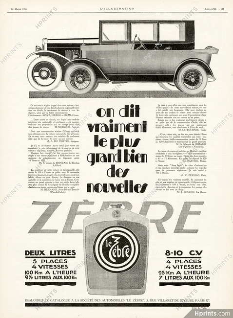 Automobiles Le Zèbre 1925