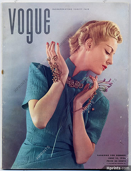 1950s VANITY FAIR cover vintage original women's fashion magazine