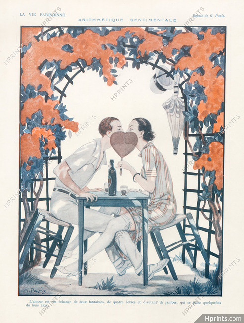 Georges Pavis 1925 Lovers, Kiss