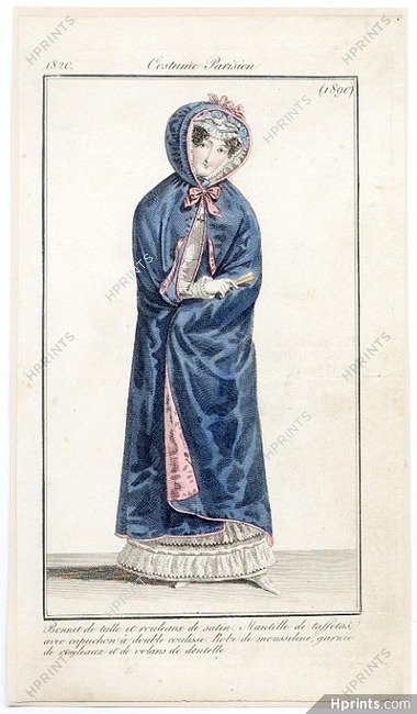 Le Journal des Dames et des Modes 1820 Costume Parisien N°1890
