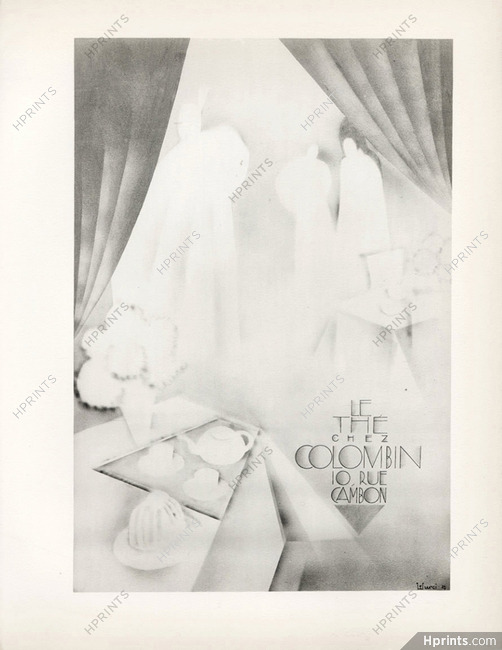Colombin (Tearoom) 1928 Lithograph PAN Paul Poiret, Wurci (Robert Falcucci)