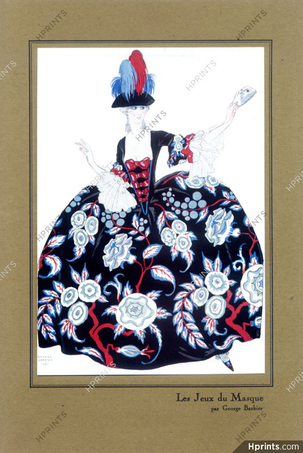 George Barbier 1922 " Les Jeux du Masque" Venise, 18th Century Costumes