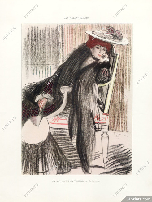 Pierre-Georges Jeanniot 1906 "En attendant sa voiture", Elegant