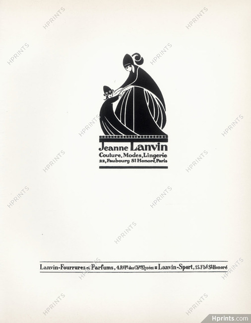 Lanvin (Couture, Modes, Lingerie) 1928 Paul Iribe, Original Lithograph Paul Poiret
