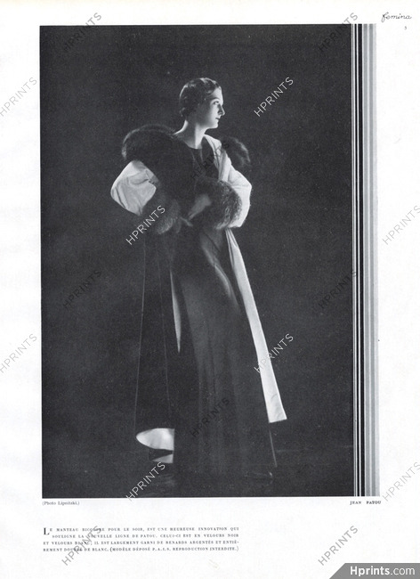 Jean Patou 1932 Boris Lipnitzki, Evening Gown