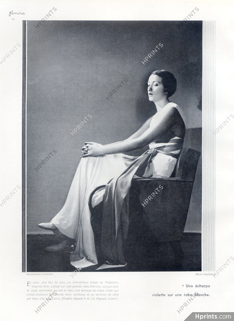 Madeleine Vionnet (Couture) 1932 Evening Gown, Boris Lipnitzki