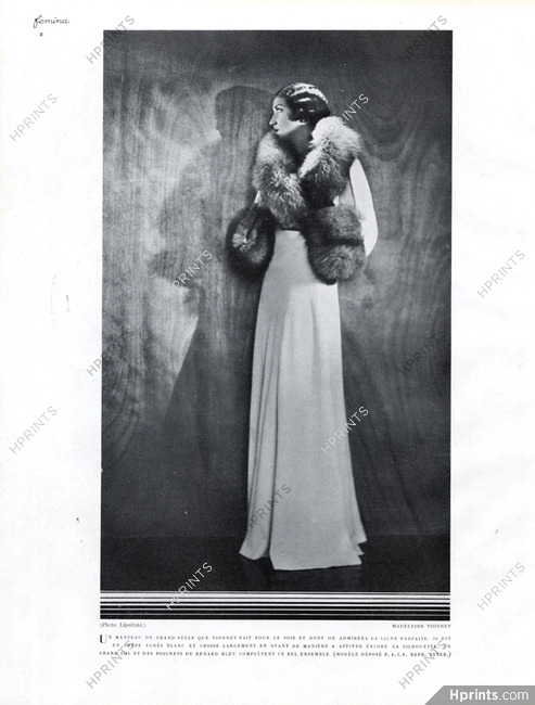 Madeleine Vionnet 1932 Evening Coat, Boris Lipnitzki