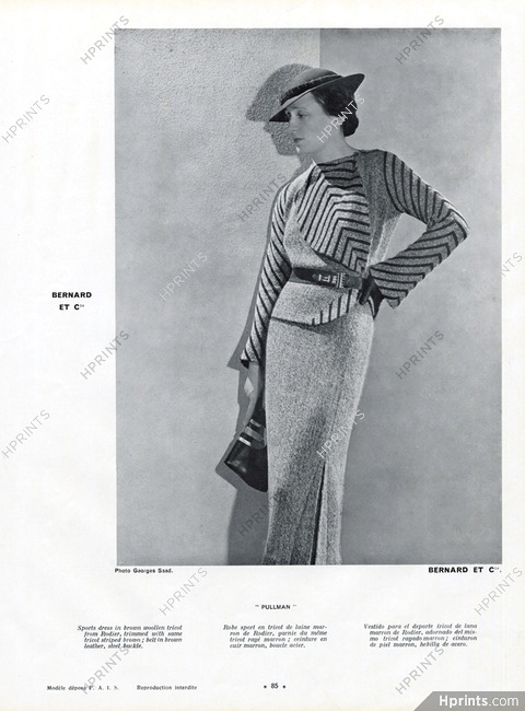 Bernard & Cie 1934 Sport Dress, Georges Saad