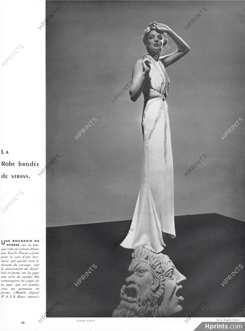 Lucile Paray 1937 Eugène Rubin, Evening Gown
