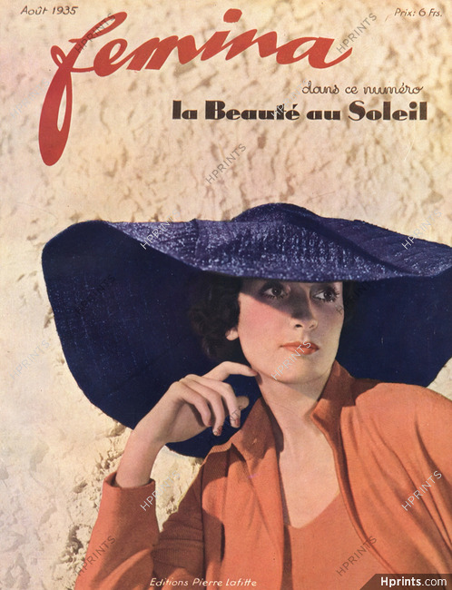 Schiaparelli 1935 Hat and Dress, Photo Harry Meerson, Cover