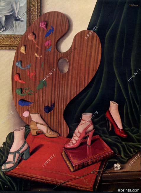 I. Miller (Summer Shoes) 1942 Sandal, ballet slipper, Milena Pavlovic Barili