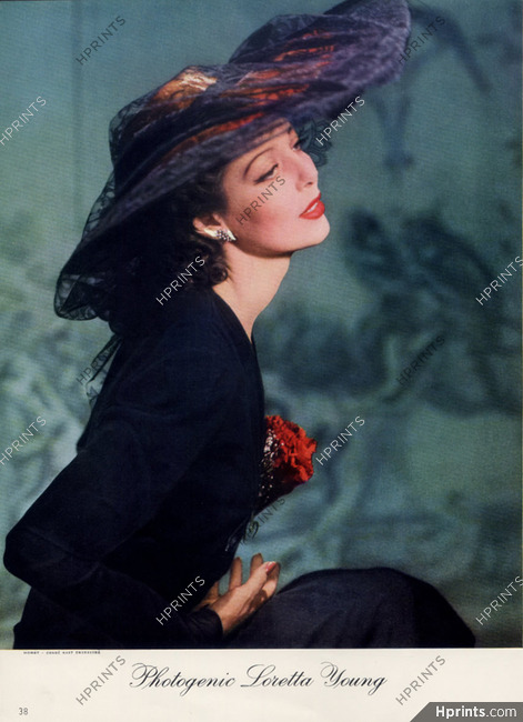 Lilly Daché 1941 Loretta Young, Horst