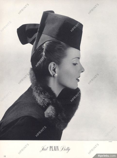 Lilly Daché 1942 Chechia with ribbon, Photo Horst