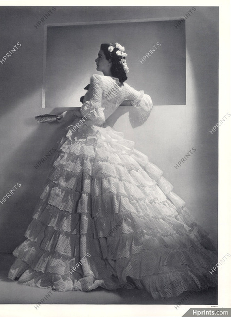 Herman Patrick Tappé (Design) 1942 Wedding Dress, Horst