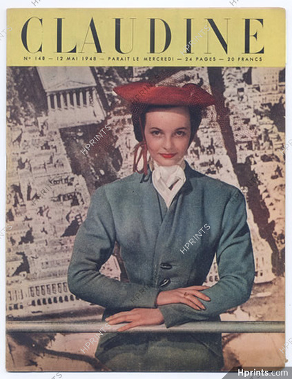 CLAUDINE Fashion Magazine 1948 N°148 Photo Harry Meerson, Jeanne Lafaurie, 24 pages
