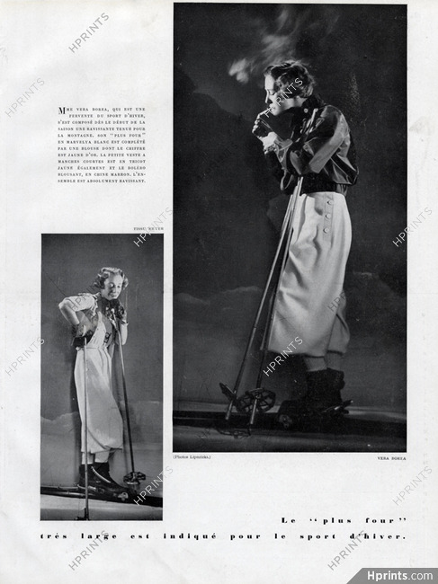 Véra Boréa (Couture) 1933 Vera Borea herself wearing her own creations, Boris Lipnitzki