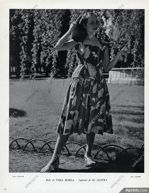 Véra Boréa 1948 Guitry (Fabric), Savitry