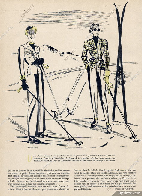 Véra Boréa (Couture) 1937 Jacques Demachy, Skieuses