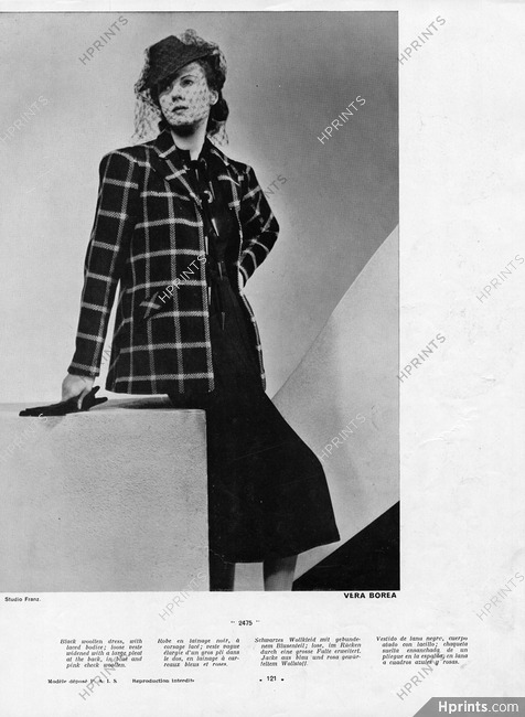 Véra Boréa (Couture) 1938 Rodier (Fabric), Studio Franz